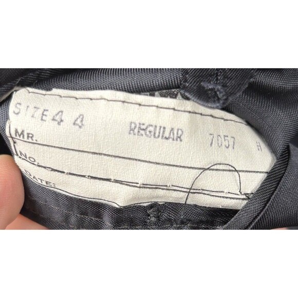 Vintage Evan Picone Mens Blue Wool Pinstripe 2-Piece Suit 44R Jacket 38x28 Pant - Picture 8 of 12